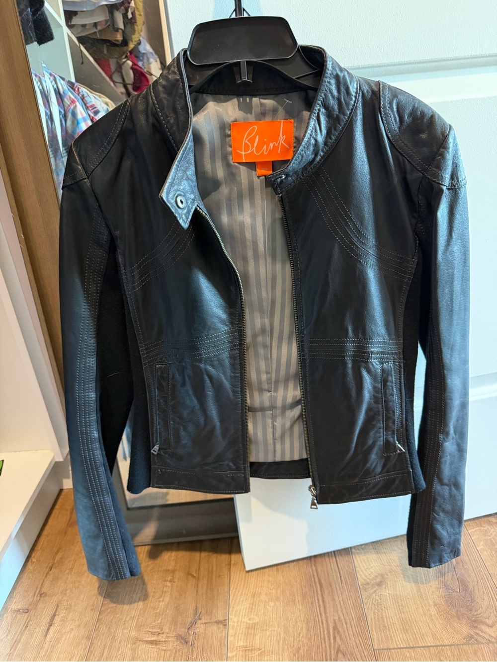 Danier Black Leather Moto Jacket